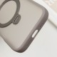TPU+PC чохол Metal Buttons with MagSafe Colorful HQ Ring для Apple iPhone 16 Pro Max (6.9") Grey
