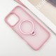 TPU+PC чохол Metal Buttons with MagSafe Colorful HQ Ring для Apple iPhone 16 Pro Max (6.9") Pink