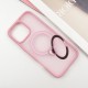 TPU+PC чохол Metal Buttons with MagSafe Colorful HQ Ring для Apple iPhone 16 Pro Max (6.9") Pink