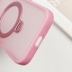 TPU+PC чохол Metal Buttons with MagSafe Colorful HQ Ring для Apple iPhone 16 Pro Max (6.9") Pink