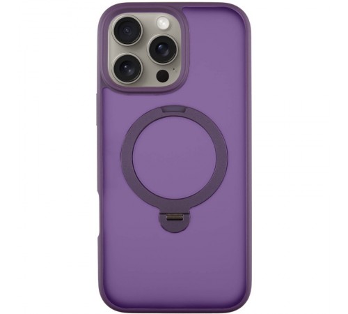 TPU+PC чохол Metal Buttons with MagSafe Colorful HQ Ring для Apple iPhone 16 Pro Max (6.9") Purple TPU+PC чохол Metal Buttons with MagSafe Colorful HQ Ring для Apple iPhone 16 Pro Max (6.9") Purple