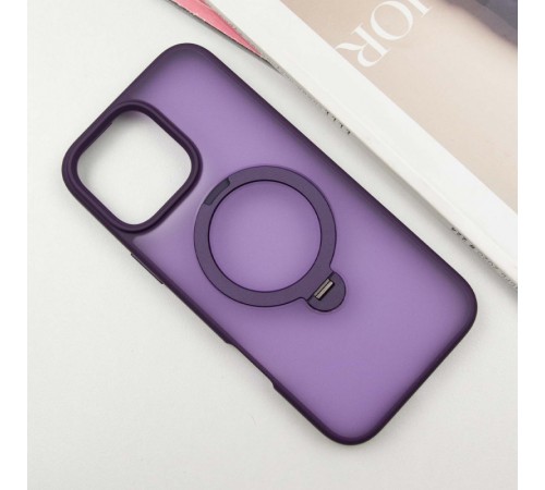 TPU+PC чохол Metal Buttons with MagSafe Colorful HQ Ring для Apple iPhone 16 Pro Max (6.9") Purple TPU+PC чохол Metal Buttons with MagSafe Colorful HQ Ring для Apple iPhone 16 Pro Max (6.9") Purple
