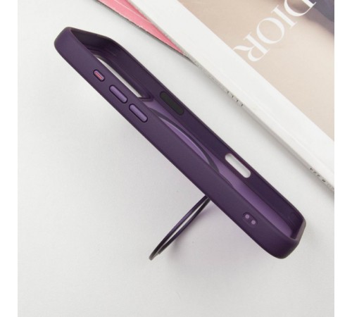 TPU+PC чохол Metal Buttons with MagSafe Colorful HQ Ring для Apple iPhone 16 Pro Max (6.9") Purple TPU+PC чохол Metal Buttons with MagSafe Colorful HQ Ring для Apple iPhone 16 Pro Max (6.9") Purple