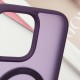 TPU+PC чохол Metal Buttons with MagSafe Colorful HQ Ring для Apple iPhone 16 Pro Max (6.9") Purple
