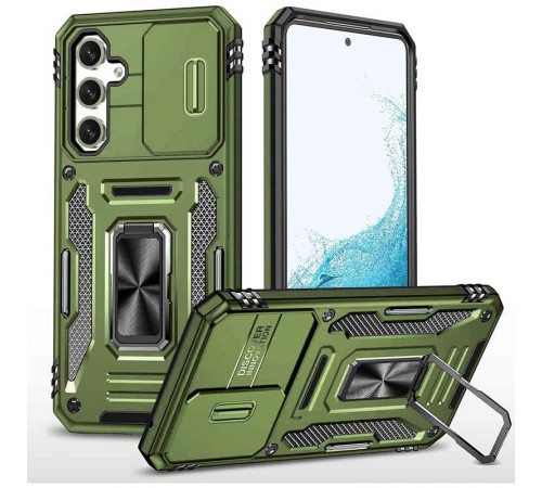 Ударостійкий чохол Camshield Army Ring для Samsung Galaxy A35 / A55 Оливковий / Army Green Ударостійкий чохол Camshield Army Ring для Samsung Galaxy A35 / A55 Оливковий / Army Green