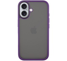 TPU+PC чохол Metal Buttons для Apple iPhone 16 (6.1") Темно-Фіолетовий