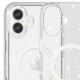 Чохол TPU Galaxy Sparkle (MagFit) для Apple iPhone 16 Plus (6.7") Clear+Glitter
