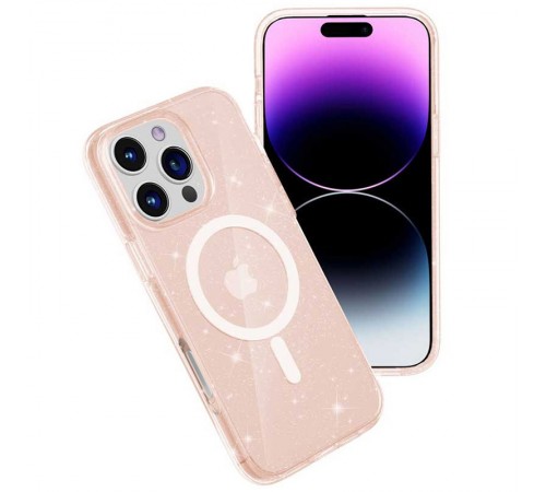 Чохол TPU Galaxy Sparkle (MagFit) для Apple iPhone 16 Pro Max (6.9") Gold+Glitter Чохол TPU Galaxy Sparkle (MagFit) для Apple iPhone 16 Pro Max (6.9") Gold+Glitter