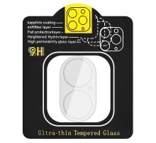 Захисне скло на камеру Full Block (тех.пак) для Apple iPhone 16 (6.1") / 16 Plus (6.7") Прозорий
