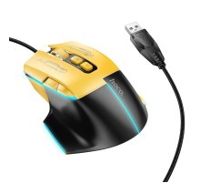 Миша Hoco GM31 Overlord luminous Black / Yellow