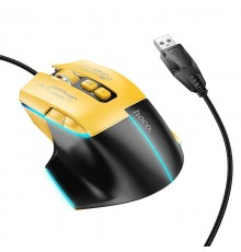 Миша Hoco GM31 Overlord luminous Black / Yellow