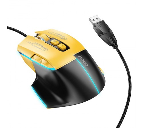 Миша Hoco GM31 Overlord luminous Black / Yellow