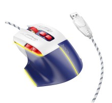 Миша Hoco GM31 Overlord luminous White / Blue