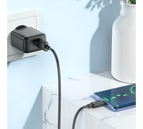 МЗП Hoco CS21A Rich QC3.0 18W (1USB-A) Black