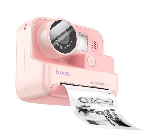 Дитяча фотокамера з моментальним друком Hoco DV200 Dual lens Pink