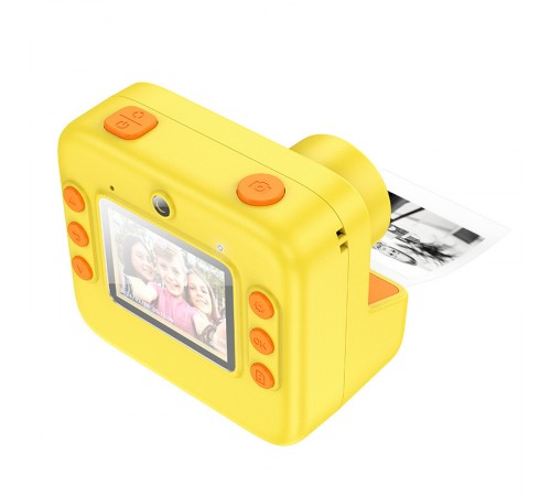 Дитяча фотокамера з моментальним друком Hoco DV200 Dual lens Yellow