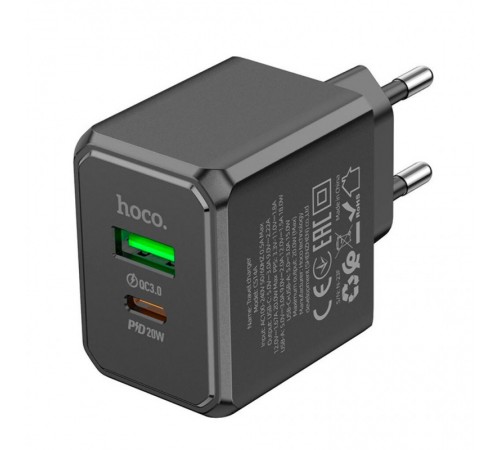 МЗП Hoco CS14A PD20W+QC3.0 (1USB-A/1C) Black МЗП Hoco CS14A PD20W+QC3.0 (1USB-A/1C) Black