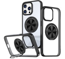TPU+PC чохол Metal Ring with MagSafe для Apple iPhone 13 Pro Max (6.7") / 12 Pro Max (6.7") Чорний
