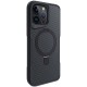 TPU+PC чохол Metal Buttons with MagSafe Carbon Ring для Apple iPhone 14 Pro Max (6.7") Чорний