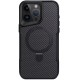 TPU+PC чохол Metal Buttons with MagSafe Carbon Ring для Apple iPhone 14 Pro Max (6.7") Чорний