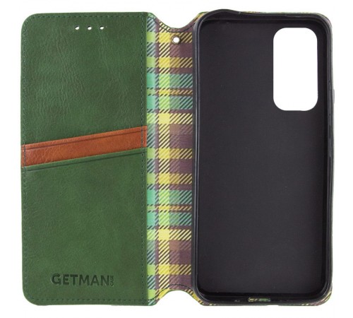 Шкіряний чохол книжка GETMAN Cubic (PU) для Samsung Galaxy M35 5G Зелений Шкіряний чохол книжка GETMAN Cubic (PU) для Samsung Galaxy M35 5G Зелений