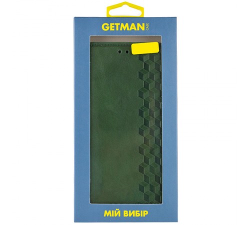 Шкіряний чохол книжка GETMAN Cubic (PU) для Samsung Galaxy M35 5G Зелений Шкіряний чохол книжка GETMAN Cubic (PU) для Samsung Galaxy M35 5G Зелений