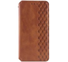 Шкіряний чохол-книжка GETMAN Cubic (PU) для Samsung Galaxy M35 5G Коричневий