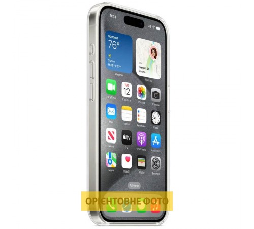 Чохол TPU Clear Case with MagSafe для Apple iPhone 16 (6.1") Clear
