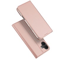 Чохол-книжка Dux Ducis з кишенею для візиток для Apple iPhone 16 (6.1") Rose Gold