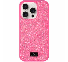 TPU чохол Bling World Rock Diamond для Apple iPhone 16 Pro (6.3") Яскраво-рожевий
