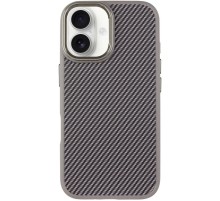 Чохол TPU+PC Carbon with MagSafe для Apple iPhone 16 (6.1") Grey