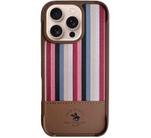 Шкіряний чохол Polo Santa Barbara Isaac для Apple iPhone 16 Pro (6.3") Champagne gold