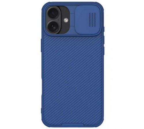 Карбонова накладка Nillkin CamShield Pro для Apple iPhone 16 (6.1") Blue Карбонова накладка Nillkin CamShield Pro для Apple iPhone 16 (6.1") Blue