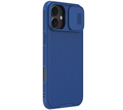Карбонова накладка Nillkin CamShield Pro для Apple iPhone 16 (6.1") Blue Карбонова накладка Nillkin CamShield Pro для Apple iPhone 16 (6.1") Blue