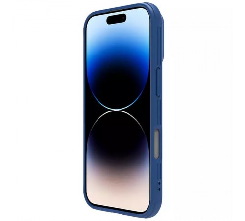 Карбонова накладка Nillkin CamShield Pro для Apple iPhone 16 (6.1") Blue Карбонова накладка Nillkin CamShield Pro для Apple iPhone 16 (6.1") Blue