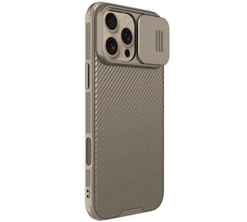 Карбонова накладка Nillkin CamShield Pro для Apple iPhone 16 Pro (6.3") Gold Карбонова накладка Nillkin CamShield Pro для Apple iPhone 16 Pro (6.3") Gold