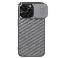 Карбонова накладка Nillkin CamShield Pro для Apple iPhone 16 Pro (6.3") Titanium Gray