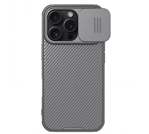 Карбонова накладка Nillkin CamShield Pro для Apple iPhone 16 Pro (6.3") Titanium Gray Карбонова накладка Nillkin CamShield Pro для Apple iPhone 16 Pro (6.3") Titanium Gray