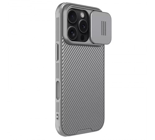 Карбонова накладка Nillkin CamShield Pro для Apple iPhone 16 Pro (6.3") Titanium Gray Карбонова накладка Nillkin CamShield Pro для Apple iPhone 16 Pro (6.3") Titanium Gray