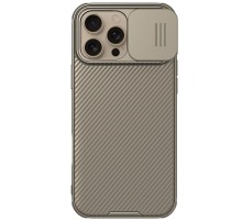 Карбонова накладка Nillkin CamShield Pro для Apple iPhone 16 Pro Max (6.9") Gold