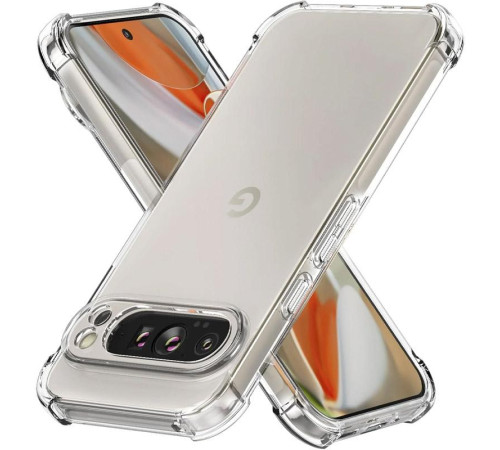 TPU чохол GETMAN Ease logo посилені кути Full Camera для Google Pixel 9 Pro XL Безбарвний (прозорий)