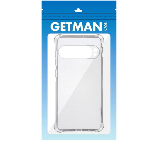 TPU чохол GETMAN Ease logo посилені кути Full Camera для Google Pixel 9 Pro XL Безбарвний (прозорий)