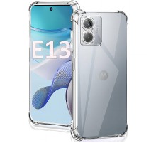 TPU чохол GETMAN Ease logo посилені кути Full Camera для Motorola Moto E13 Безбарвний (прозорий)