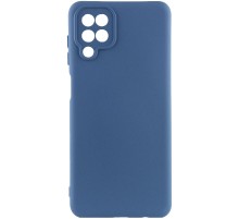 Чохол TPU GETMAN Liquid Silk Full Camera для Samsung Galaxy A12 Синій / Navy Blue