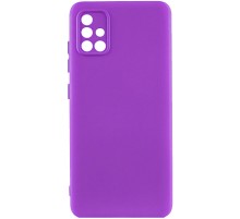 Чохол TPU GETMAN Liquid Silk Full Camera для Samsung Galaxy A51 Фіолетовий / Purple