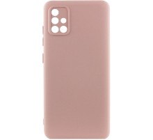 Чохол TPU GETMAN Liquid Silk Full Camera для Samsung Galaxy A51 Рожевий / Pink Sand