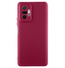 Чохол TPU GETMAN Liquid Silk Full Camera для Xiaomi Redmi Note 10 Pro / 10 Pro Max Бордовий / Marsala