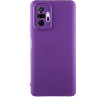 Чохол TPU GETMAN Liquid Silk Full Camera для Xiaomi Redmi Note 10 Pro / 10 Pro Max Фіолетовий / Purple