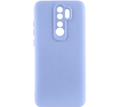 Чохол TPU GETMAN Liquid Silk Full Camera для Xiaomi Redmi Note 8 Pro Бузковий / Light purple