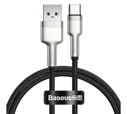 Дата кабель Baseus Cafule Metal Data USB to Type-C 66W (2m) (CAKF0002) Black Дата кабель Baseus Cafule Metal Data USB to Type-C 66W (2m) (CAKF0002) Black